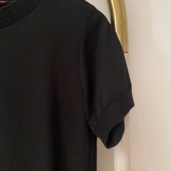 Hugo Boss Orange Short Sleeves Black Lined Casual Party Elegant Dress Size 2 - Picture 6 of 8